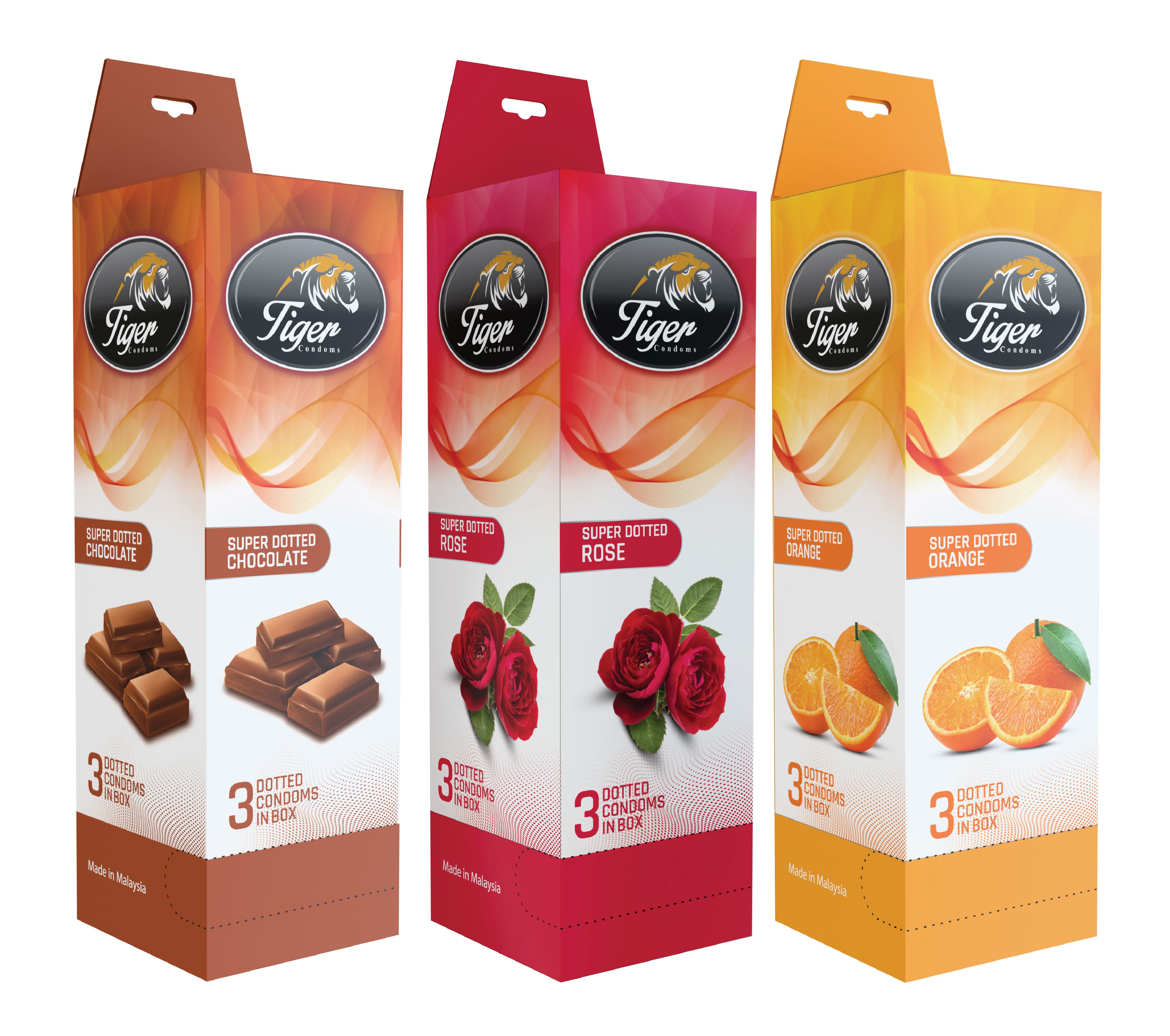 Tiger Condom Super Dot. Chocolate Flavor (36 PCS)