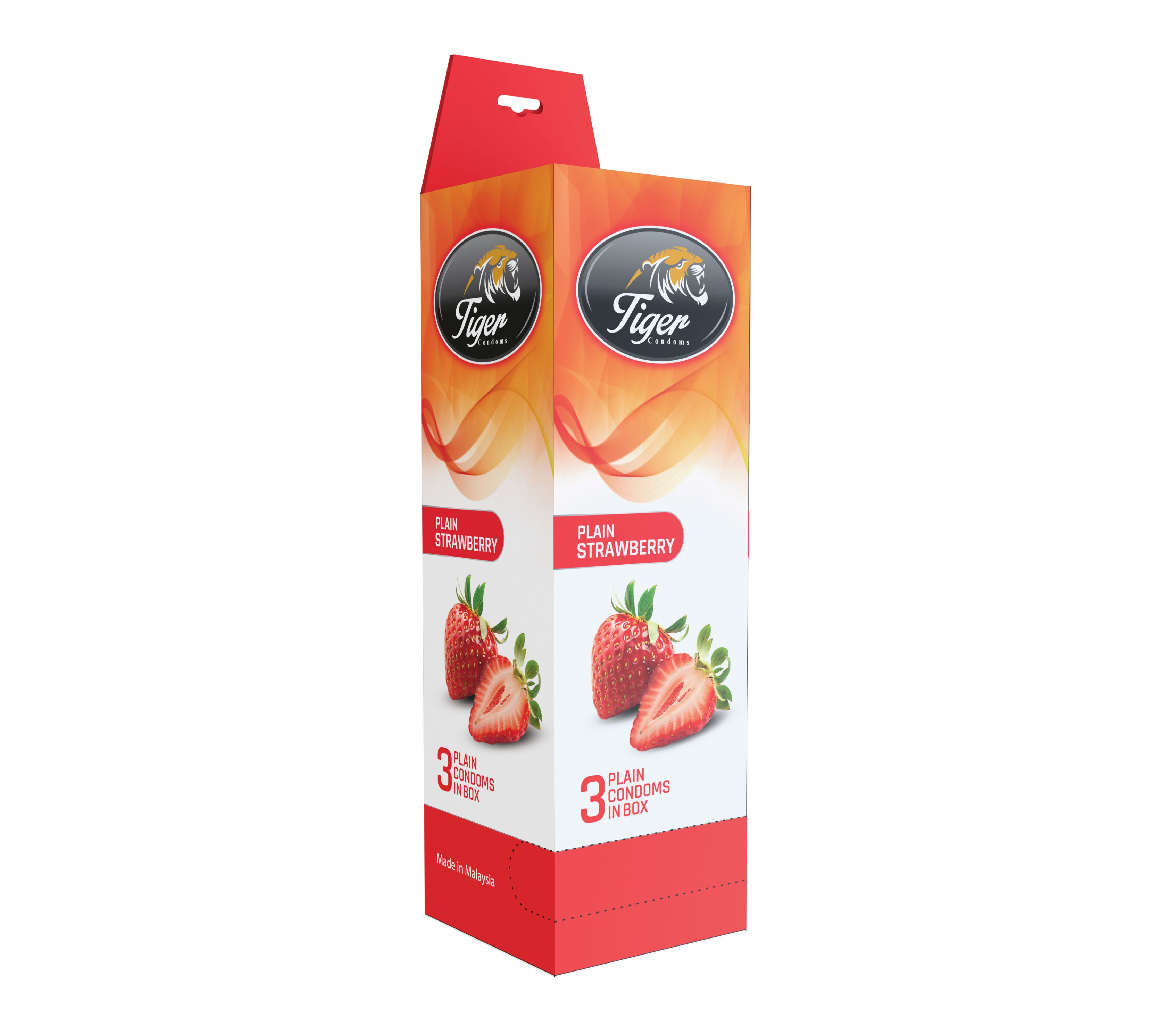 Tiger Condom Plain Strawberry Flavor (36 PCS)